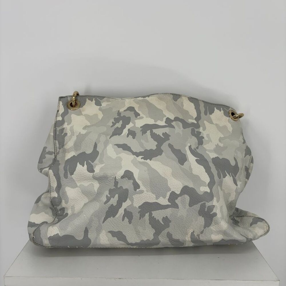 Mark & Graham Camo White & Grey Leather Bag